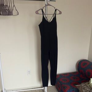 All in Motion Black Strappy Jumpsuit